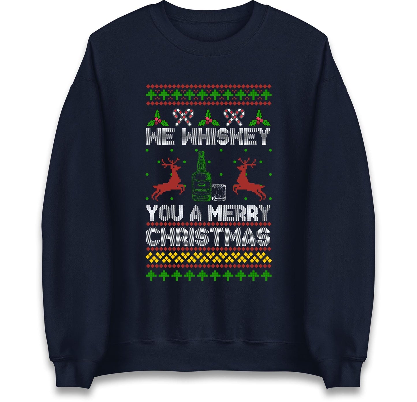 Funny Ugly Christmas Jumper We Whiskey You A Merry Christmas, Funny Xmas Santa Hoodie, Adventure Christmas T Shirt, Festive Gift Top