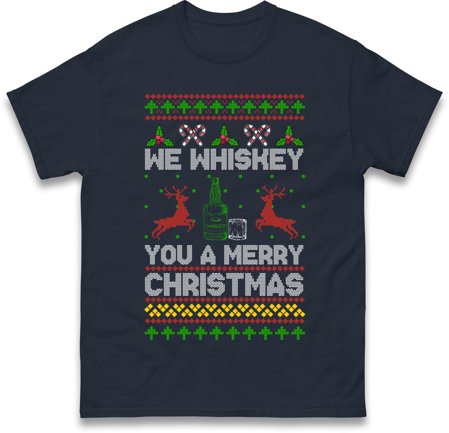 Funny Ugly Christmas Jumper We Whiskey You A Merry Christmas, Funny Xmas Santa Hoodie, Adventure Christmas T Shirt, Festive Gift Top