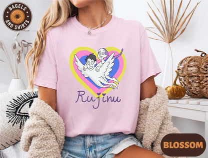 Demon Hunters Rujinu Shirt, Jinu and Rumi Tee, Kpop Lover Graphic T-shirt, Rujinu Couple Shipping Tee, Kpop Movie Fan Merch, Huntrix Sweater
