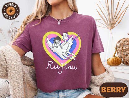 Demon Hunters Rujinu Shirt, Jinu and Rumi Tee, Kpop Lover Graphic T-shirt, Rujinu Couple Shipping Tee, Kpop Movie Fan Merch, Huntrix Sweater