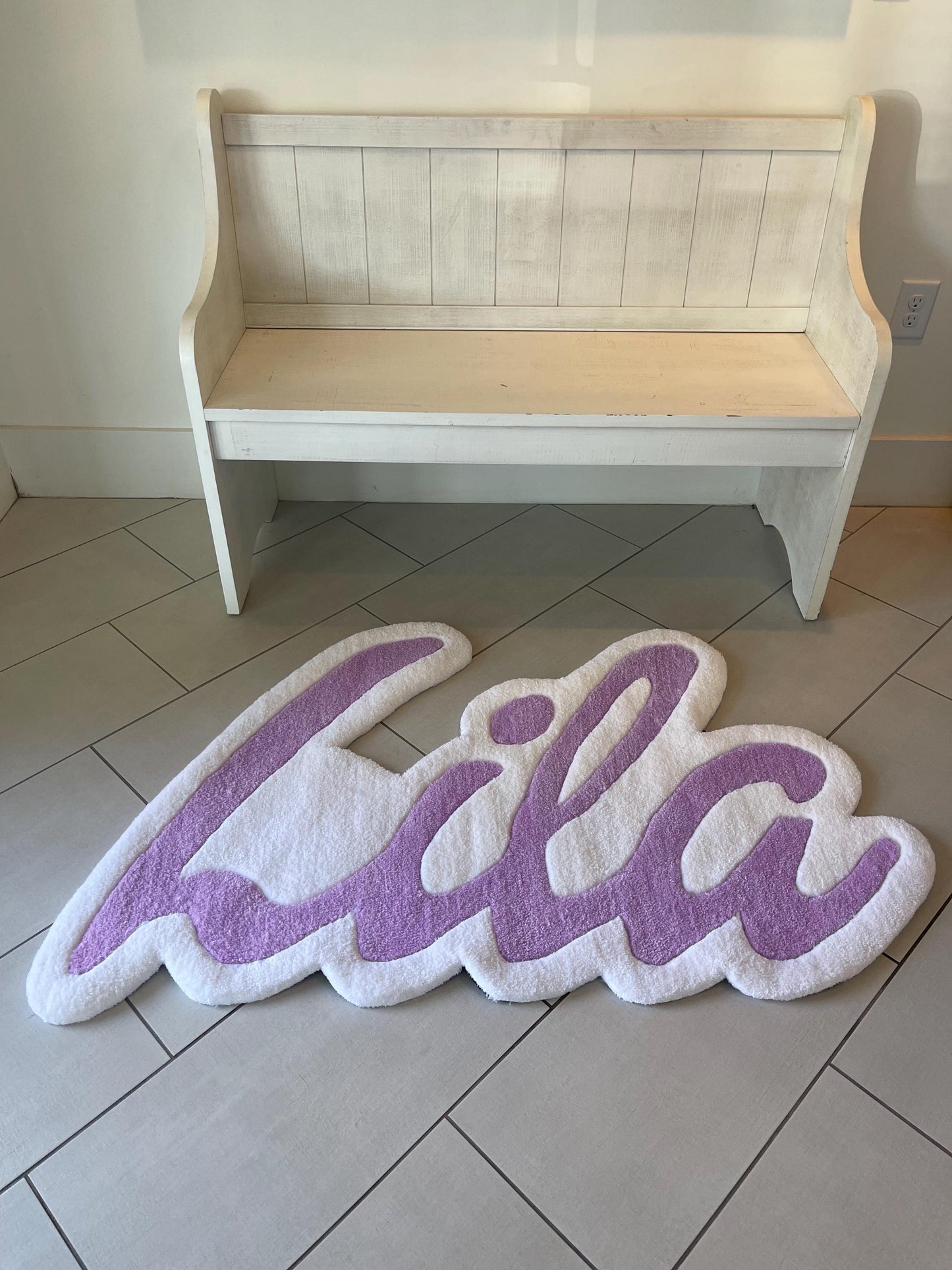 Custom  Name Rug Personalized Tufted Rug .