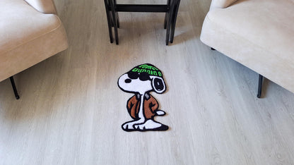 Handmade Tufted Snoopy Rug: Cartoon Accent Rug, Wall Art
