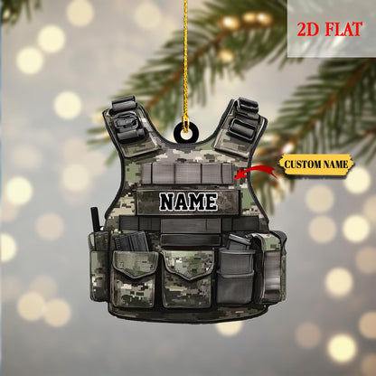 Personalized Military Uniform 2D Flat Acrylic Ornament, Military Gift 2D Flat Ornament, Veteran Military, Veteran Gifts, Military Dad Gift