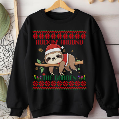Rockin' Around the Christmas Tree Shirt Crazy Plant Lady Ugly Christmas Funny Skeleton Shirt Plant Lover Gift For Gardener