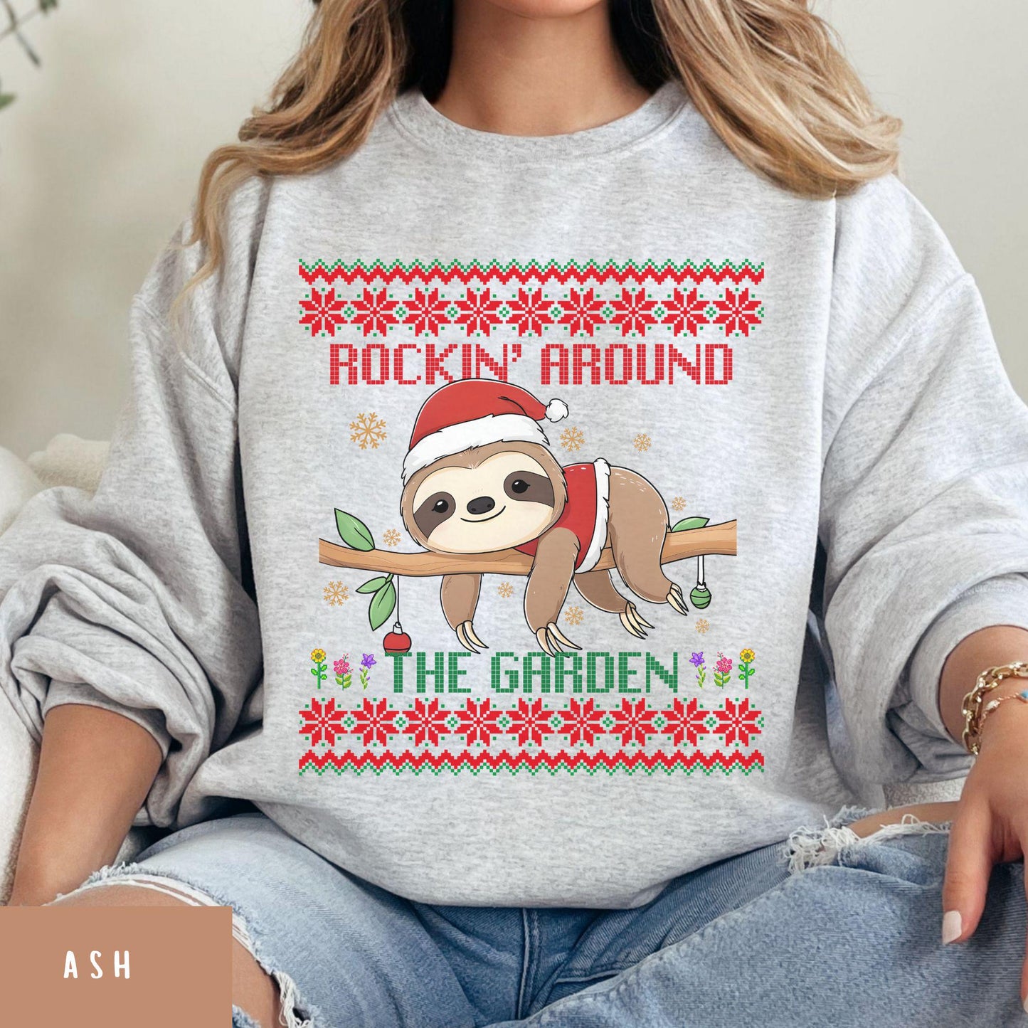 Rockin' Around the Christmas Tree Shirt Crazy Plant Lady Ugly Christmas Funny Skeleton Shirt Plant Lover Gift For Gardener