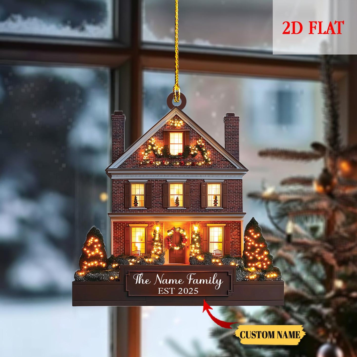 Personalized First Christmas In Our New Home Ornament Est. 2025, Custom Name Family, Ornament for Families or New Homeowners, Richmond Gift