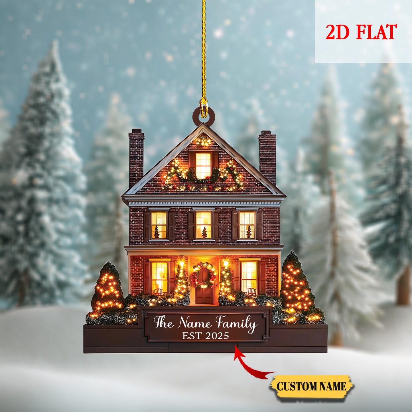 Personalized First Christmas In Our New Home Ornament Est. 2025, Custom Name Family, Ornament for Families or New Homeowners, Richmond Gift