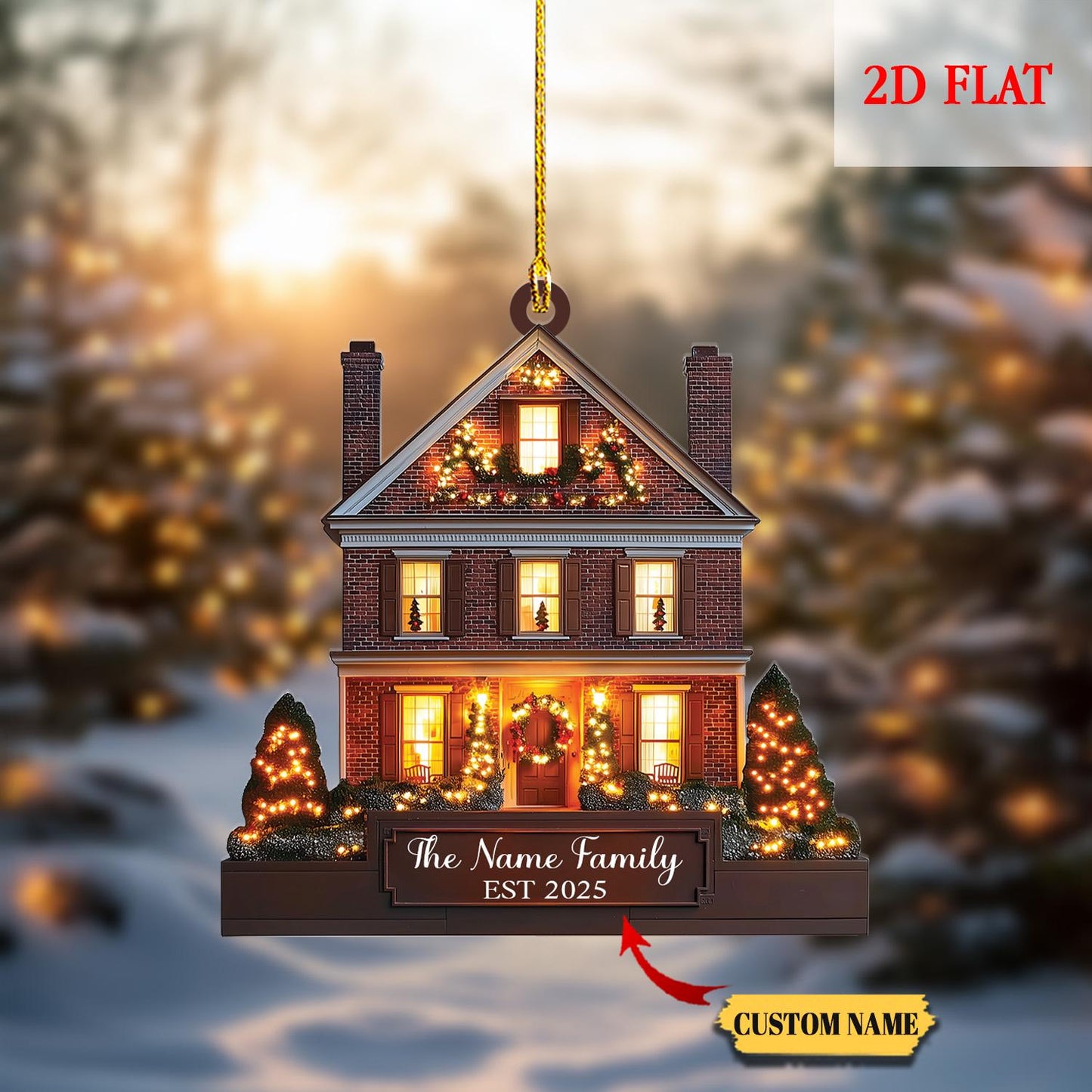 Personalized First Christmas In Our New Home Ornament Est. 2025, Custom Name Family, Ornament for Families or New Homeowners, Richmond Gift