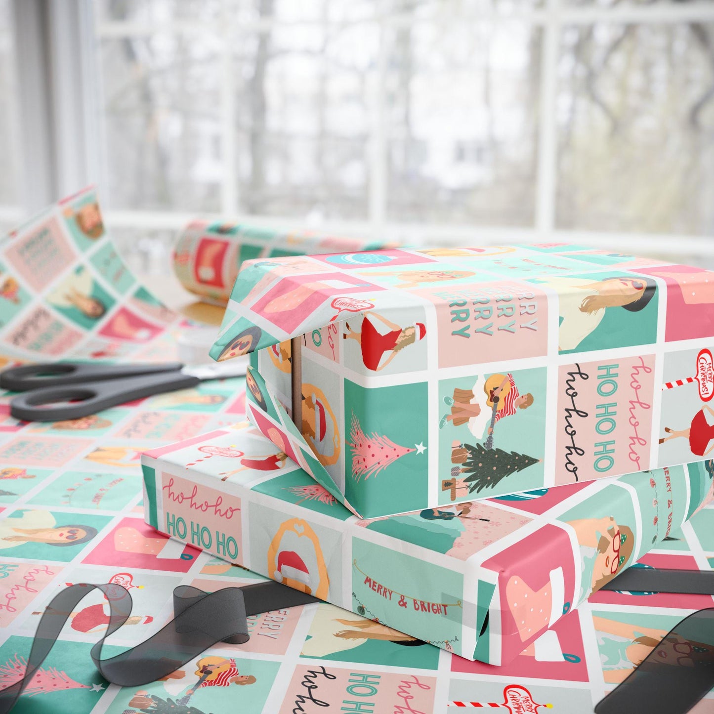 Christmas Taylor Gift Wrapping Paper: Holiday Xmas Gift Wrap, Swift Shipping