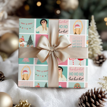 Christmas Taylor Gift Wrapping Paper: Holiday Xmas Gift Wrap, Swift Shipping