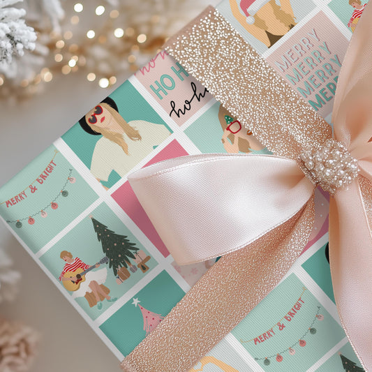 Christmas Taylor Gift Wrapping Paper: Holiday Xmas Gift Wrap, Swift Shipping