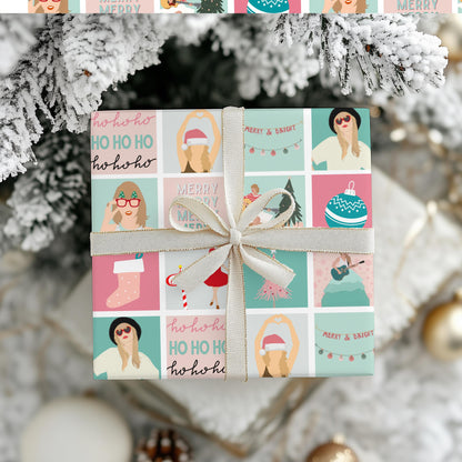 Christmas Taylor Gift Wrapping Paper: Holiday Xmas Gift Wrap, Swift Shipping