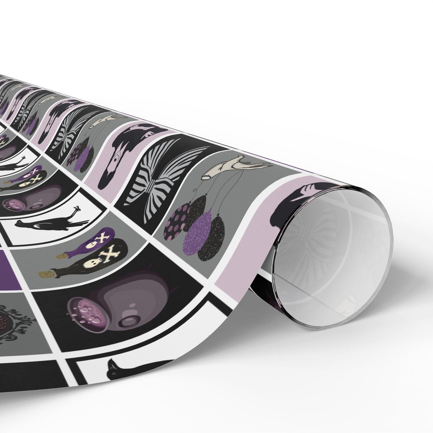 Wednesday Birthday Wrapping Paper: Goth Adams Family Gift Wrap