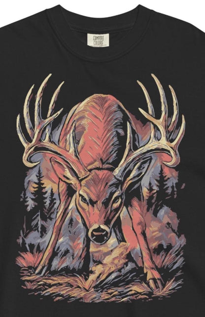 Vintage Whitetail Buck T Shirt · Rut Season Deer Hunting Graphic Tee · Antlers Down Scrape Challenge Shirt for Hunters & Outdoorsmen