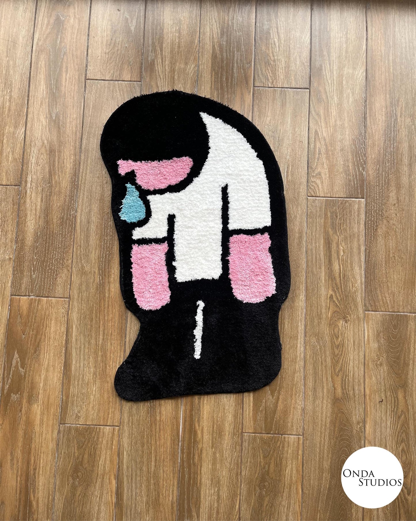 Tufted Sad Man Rug | Custom Rug, Handmade Rug, Tufted Rug, Cheap Rug, Cartoon Rug, Living Room Rug, Rug for Bedroom, Housewarming Gift