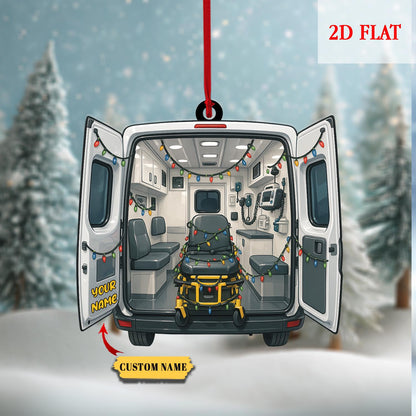Personalized Paramedic Christmas Decoration, Unique Emergency Medical Holiday Gift for Nurse Doctor, Medical Equipment Aid Ornament
