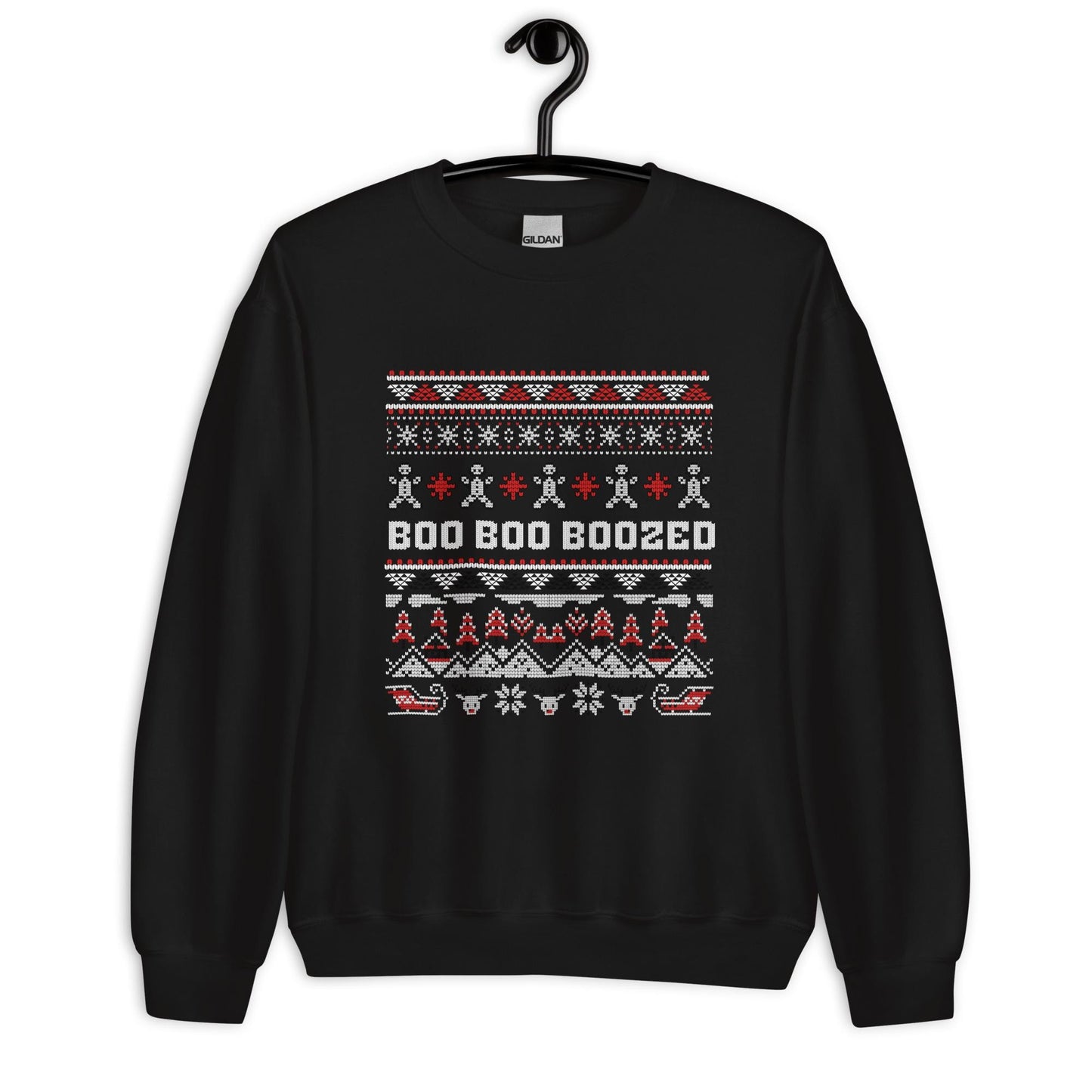 Boo Boo Boozed Funny Christmas Jumper | Ugly Xmas | Unisex Holiday Sweatshirt Hoodie | Drinking Festive Party Outfit