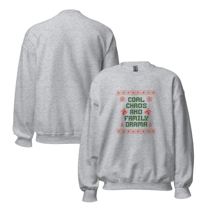 Ugly Christmas | Coal Chaos & Family Drama Jumper | Sarcastic Adult Funny Xmas Gift, Anti-Cheer Holiday Party Knit