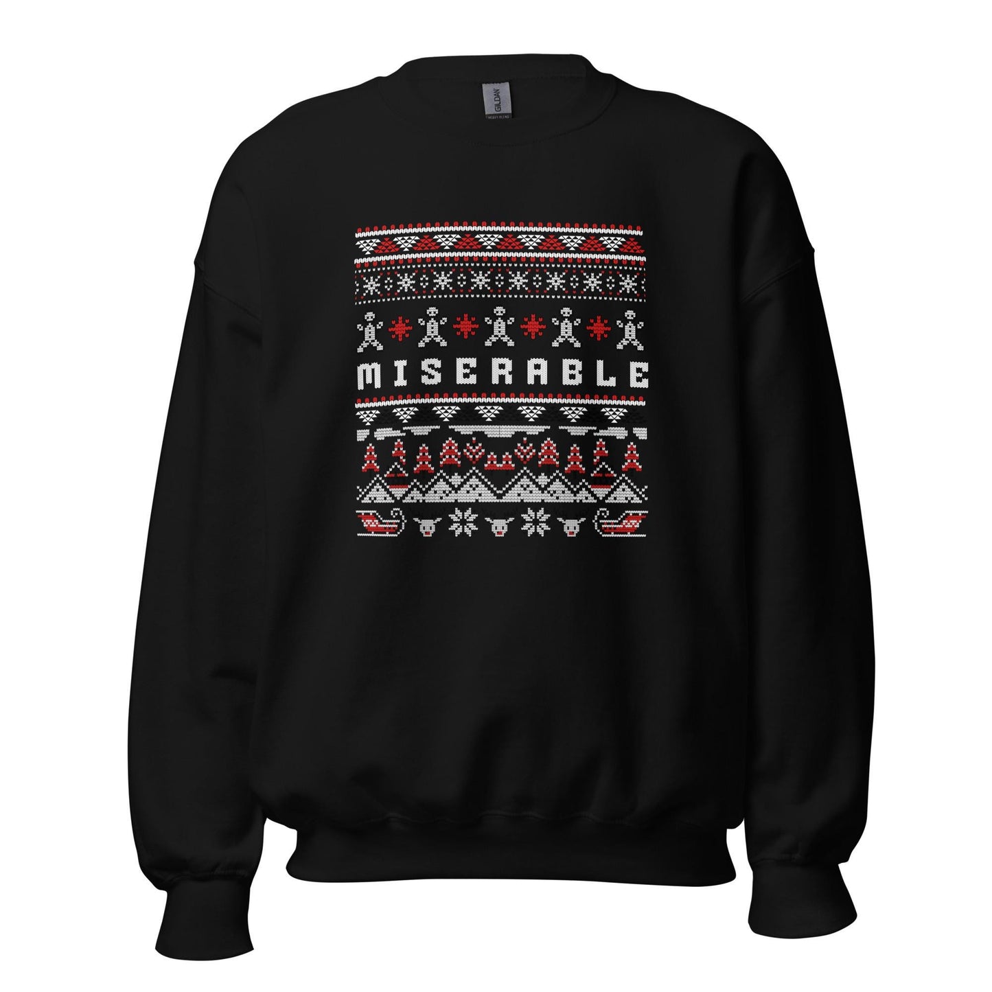 Miserable Ugly Christmas | Funny Anti-Cheer Grinch Jumper | Sarcastic Gift for Him/Her | Holiday Party Knit
