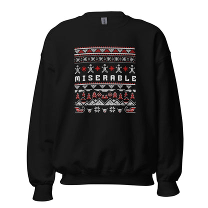 Miserable Ugly Christmas | Funny Anti-Cheer Grinch Jumper | Sarcastic Gift for Him/Her | Holiday Party Knit