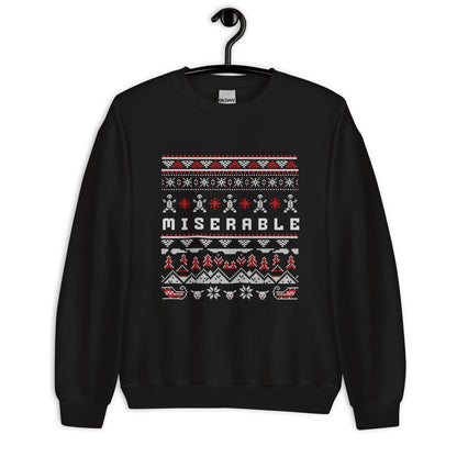Miserable Ugly Christmas | Funny Anti-Cheer Grinch Jumper | Sarcastic Gift for Him/Her | Holiday Party Knit