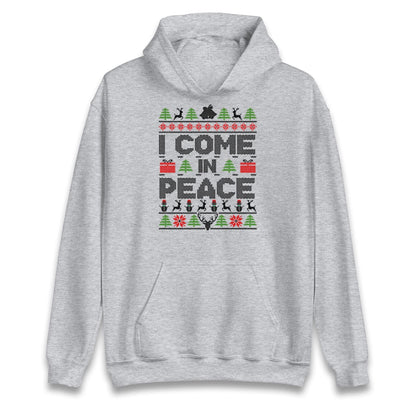 Couples Matching His & Hers Christmas Jumper, Xmas Funny I Come In Peace, Peace Hoodie, Adult Humour Christmas T Shirt