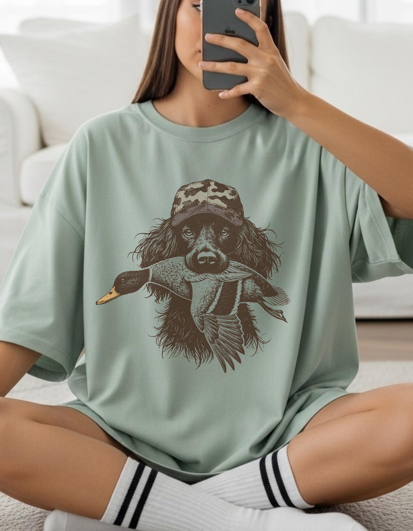 Boykin Spaniel Duck Hunting Shirt Comfort Colors Southern Hunting Dog Tee Waterfowl Retriever Graphic TShirt, Y2K Nostalgia Gift