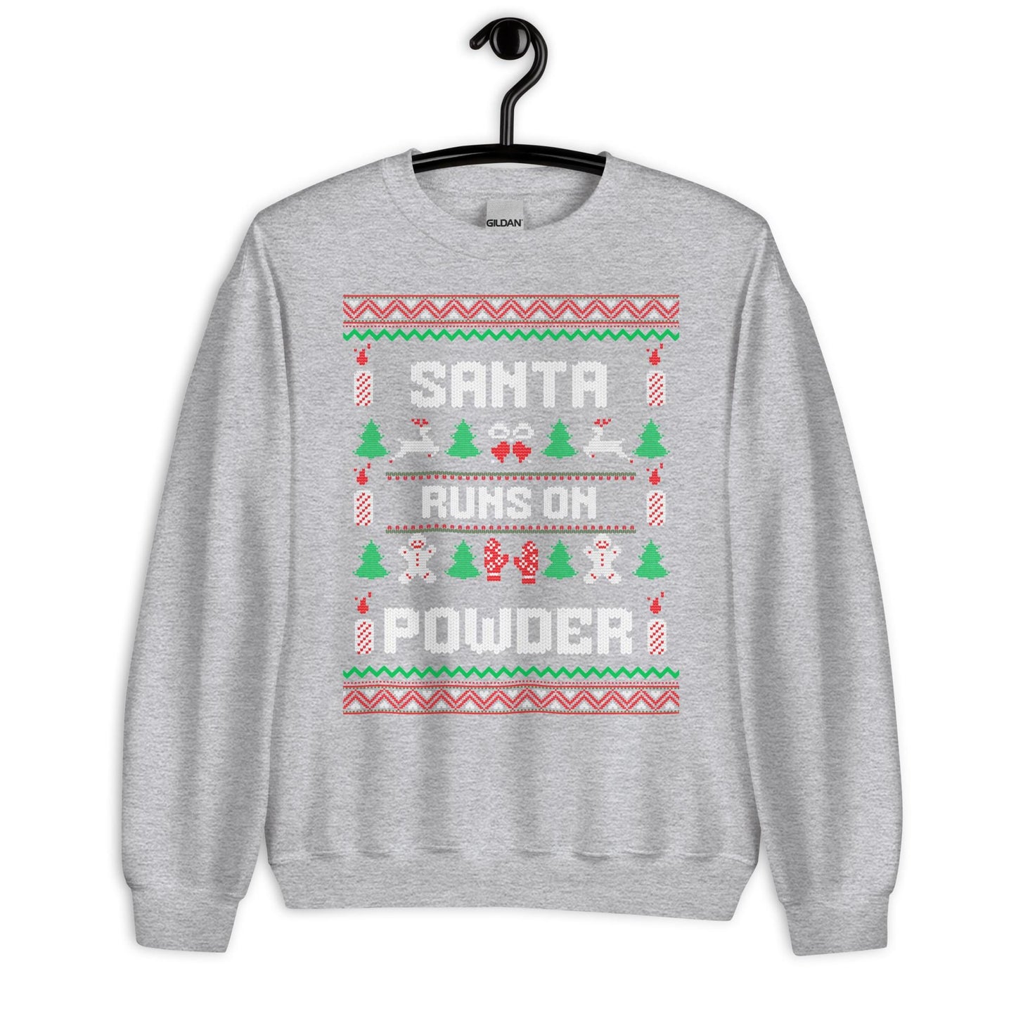Santa Runs On Powder Funny Christmas Jumper | Ugly Xmas | Rude Festive Party Outfit | Secret Santa Gift