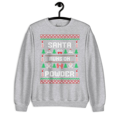 Santa Runs On Powder Funny Christmas Jumper | Ugly Xmas | Rude Festive Party Outfit | Secret Santa Gift