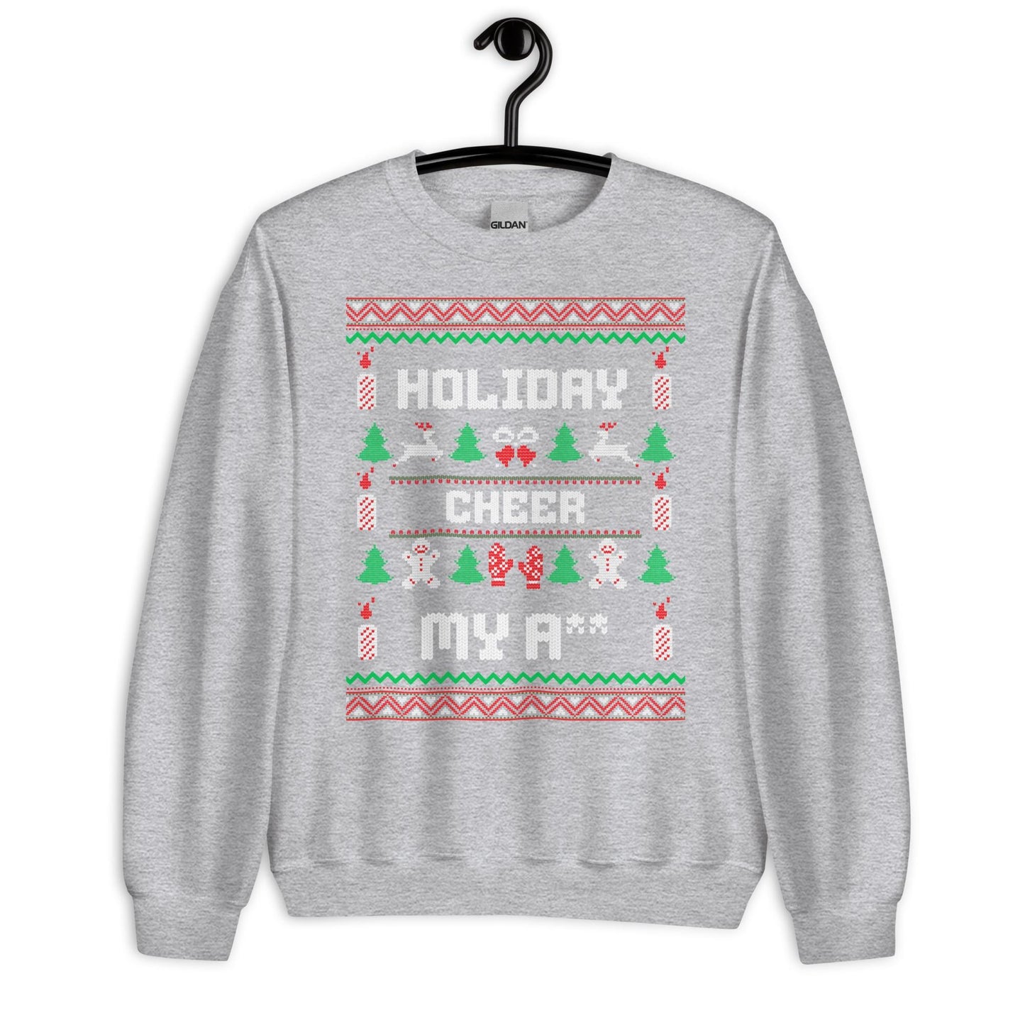 Holiday Cheer My A** Funny Christmas Jumper | Rude Ugly Xmas | Adult Festive Party Outfit | Secret Santa Gift