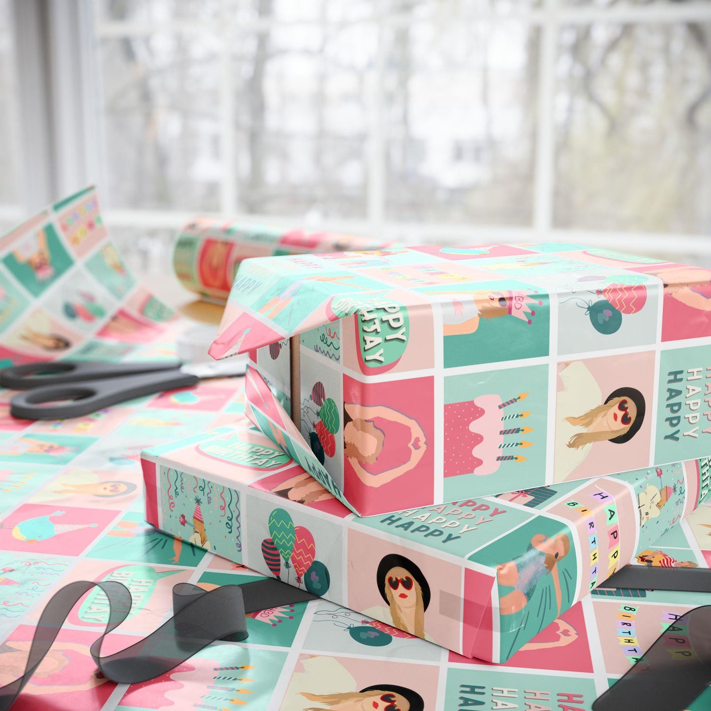 Taylor Birthday Gift Wrapping Paper: Fan Theme Bday Gift Wrap