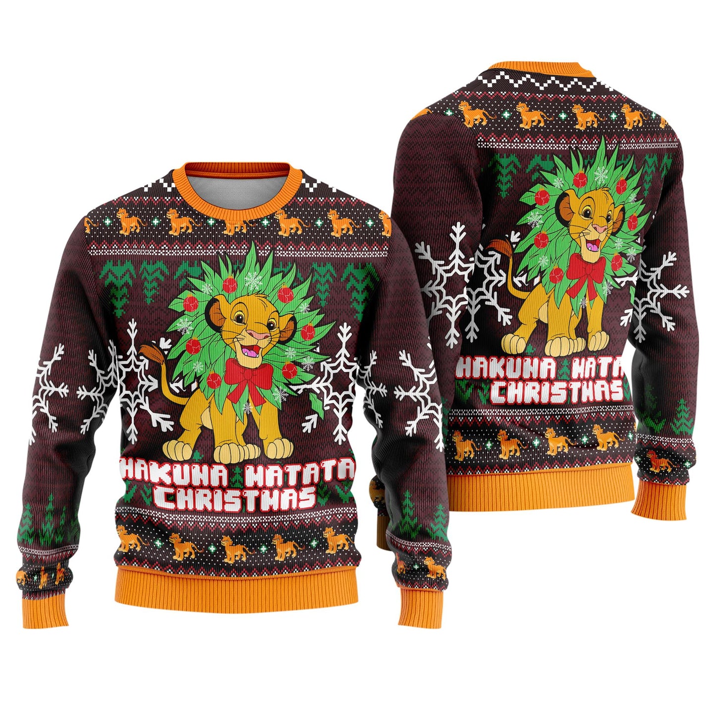 The Lion King Ugly Christmas Sweatshirt, Simba The Lion King Ugly Sweater, Hakuna Hatata The Lion King Movie Ugly Xmas Gifts 2025 Sweater