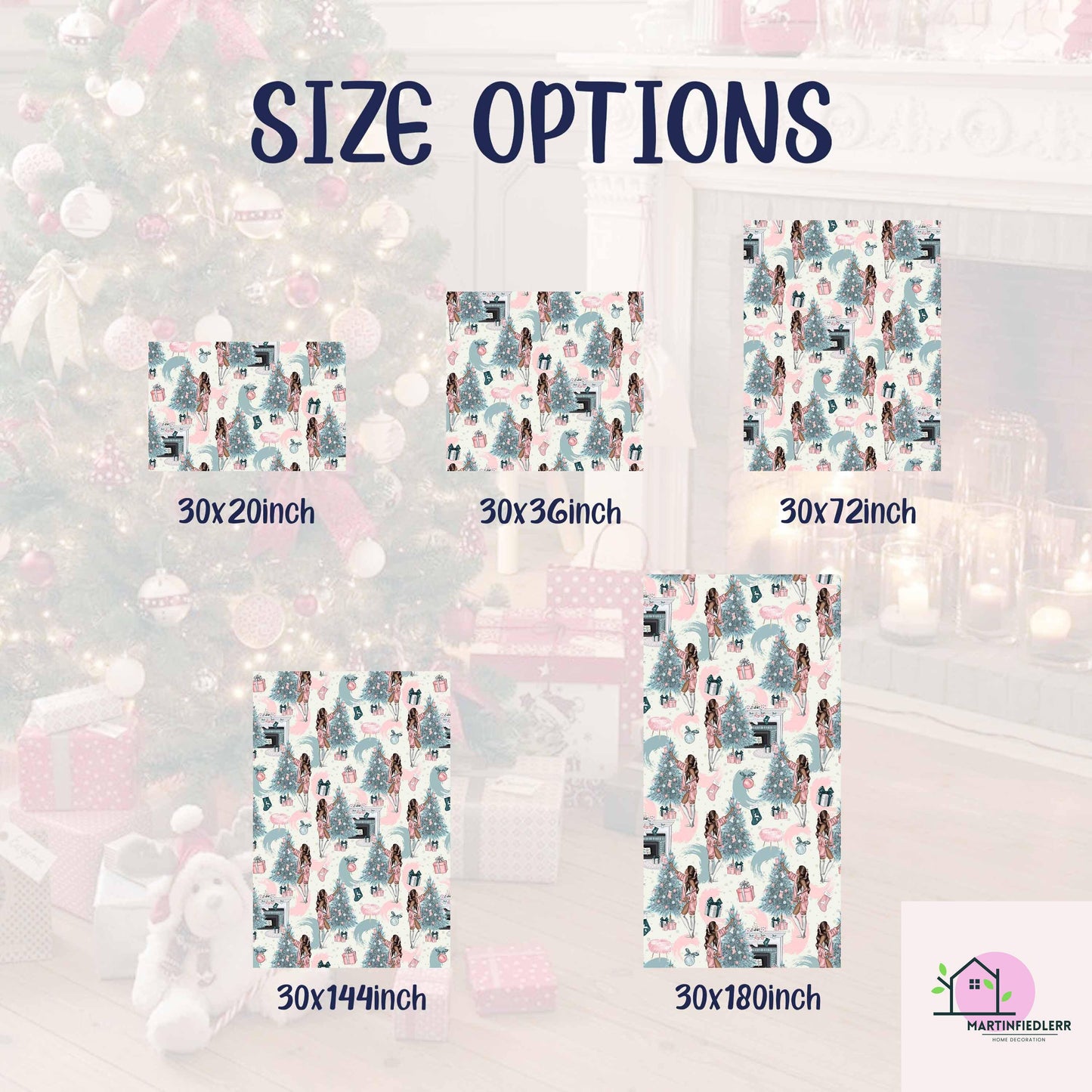 Vintage Pastel Christmas Wrapping Paper: Retro Ornament Design