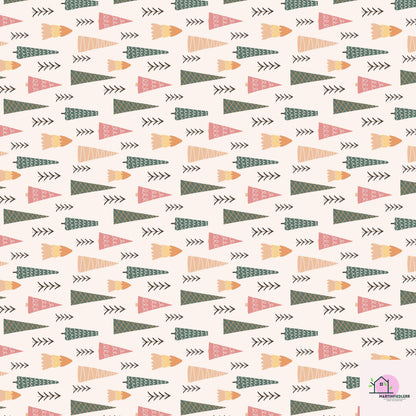 Modern Christmas Tree Wrapping Paper: Scandinavian Holiday Style