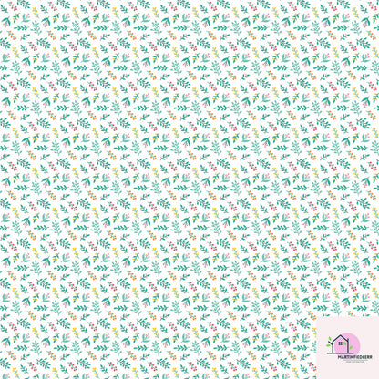 Botanical Christmas Wrapping Paper, Green Leaf Berry Holiday Gift Wrap Sheets, Festive Xmas Botanical Packaging, Winter Party Gift Wrap