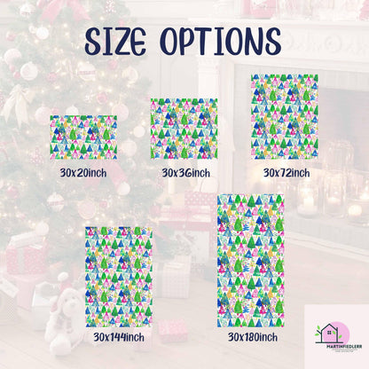 Colorful Christmas Tree Wrapping Paper, Bright Holiday Gift Wrap Sheets, Festive Xmas Tree Packaging, Multicolor Party Celebration Gift Wrap