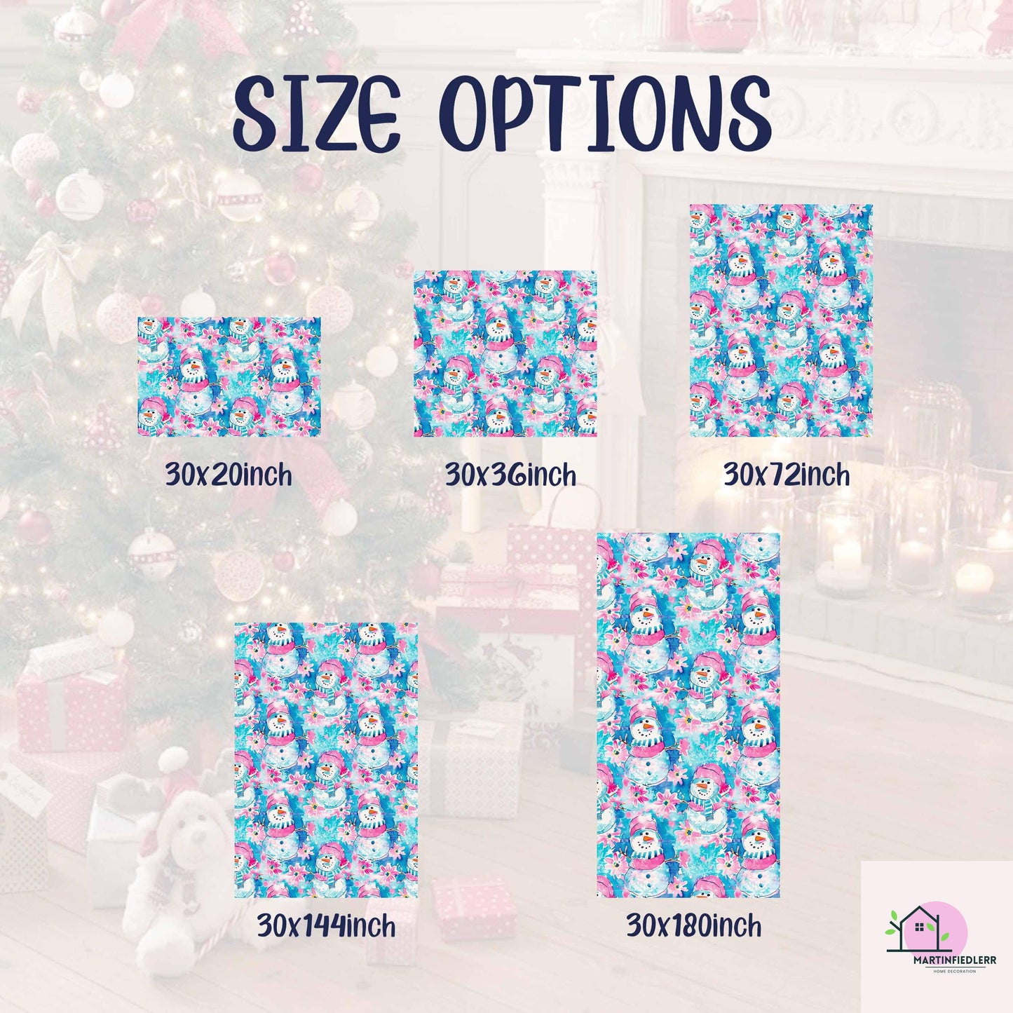 Snowman Christmas Wrapping Paper, Cute Pink Blue Holiday Gift Wrap Sheets, Festive Winter Wonderland Xmas Packaging, Seasonal Gift Wrap