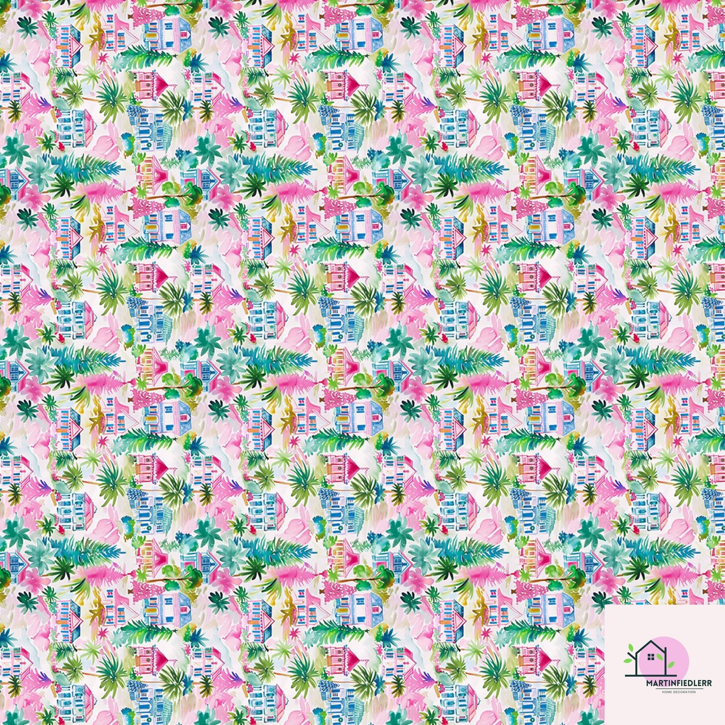 Colorful Christmas Wrapping Paper, Festive House Tree Holiday Gift Wrap Sheets, Multicolor Xmas Packaging, Winter Party Gift Wrap