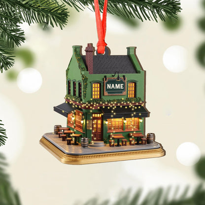 Personalized Irish Pub 2D Flat Ornament, Irish Ornament 2025, Ireland Gifts Shamrock, Irish Christmas Keepsake, Pub Decor Gift For Pub Lover