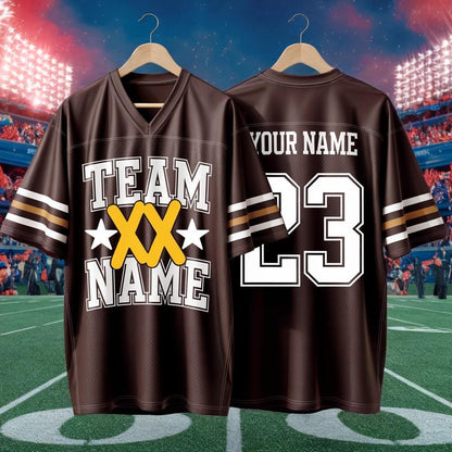 Browns Football Jersey With Team Name Number, Personalized Football Jersey, America Football Jersey, Personalized Concert & Game Day Outfit