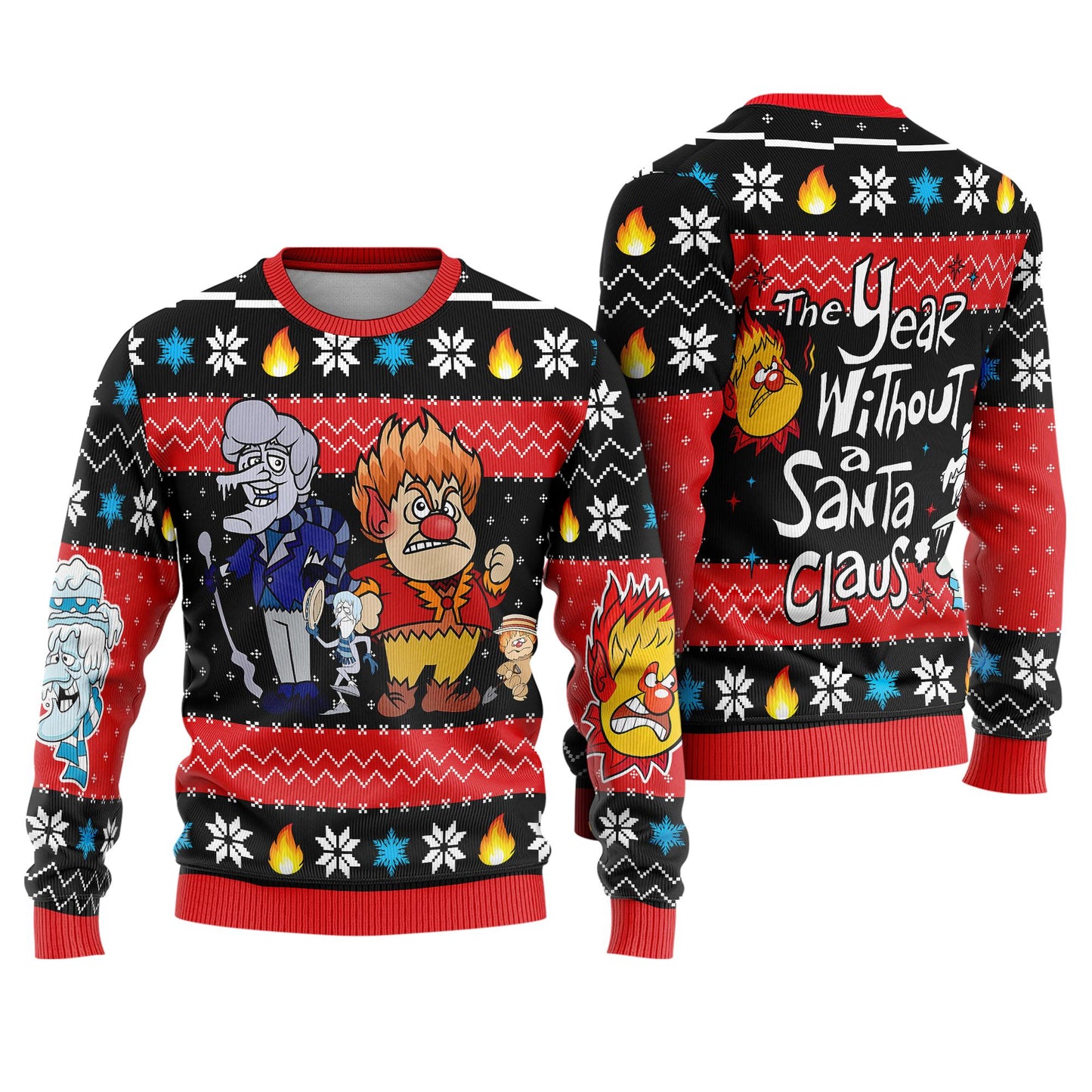 The Year Without A Santa Claus Ugly Christmas Sweater, Snow Miser, Heat Miser Ugly Sweater, Miser Brothers, Xmas 2025 Party Gifts Sweatshirt