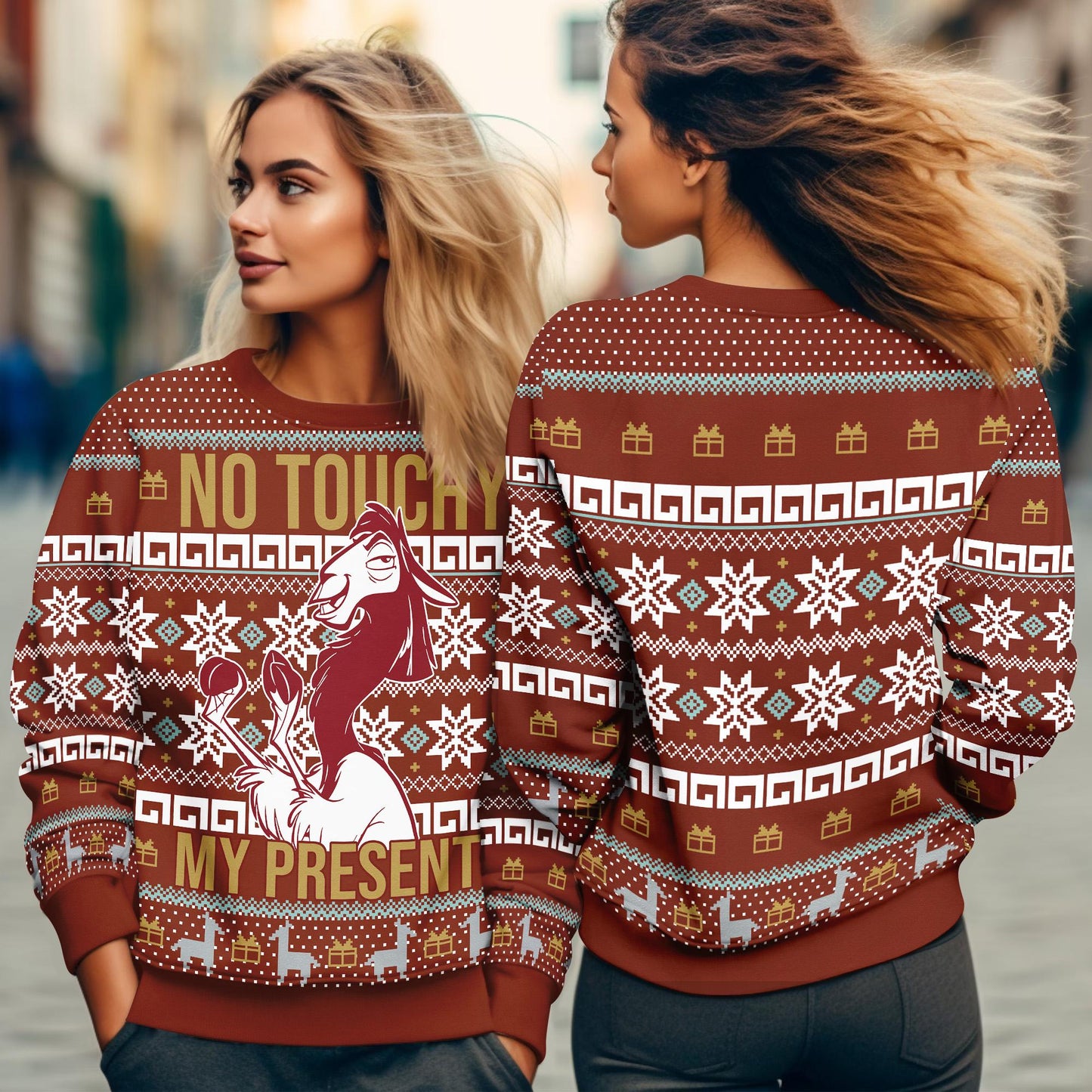 No Touchy My Presents The Emperor’s New Groove Ugly Sweater, Emperor's New Groove Ugly Christmas Tee, Christmas Party Gifts 2025 Sweatshirt