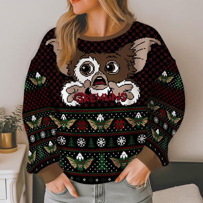 Gizmo Gremlins Ugly Christmas Sweater, Gremlins Christmas Movie Ugly Sweater, Gremlins Family Xmas Sweatshirt, Christmas Party 2025 Gifts