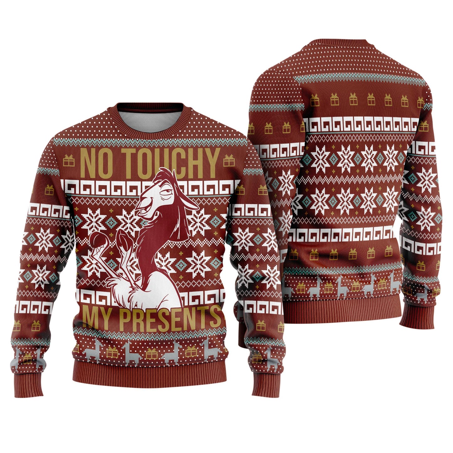 No Touchy My Presents The Emperor’s New Groove Ugly Sweater, Emperor's New Groove Ugly Christmas Tee, Christmas Party Gifts 2025 Sweatshirt