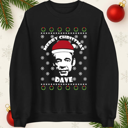 Funny Ugly Christmas Jumper Trigger Only Fools & Horses Merry Christmas Dave, Xmas Santa Hoodie, Adventure Christmas T Shirt, Gift Top