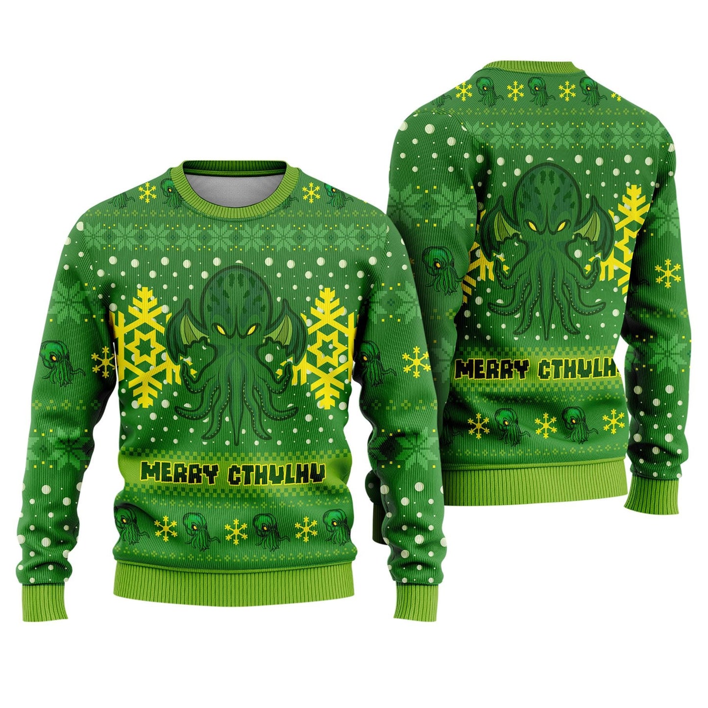 The Call Of Cthulhu Christmas Movie Ugly Christmas Sweater, Merry Cthulhu Ugly Sweater, Cthulhu Video Game Ugly Xmas Sweatshirt, Xmas Party