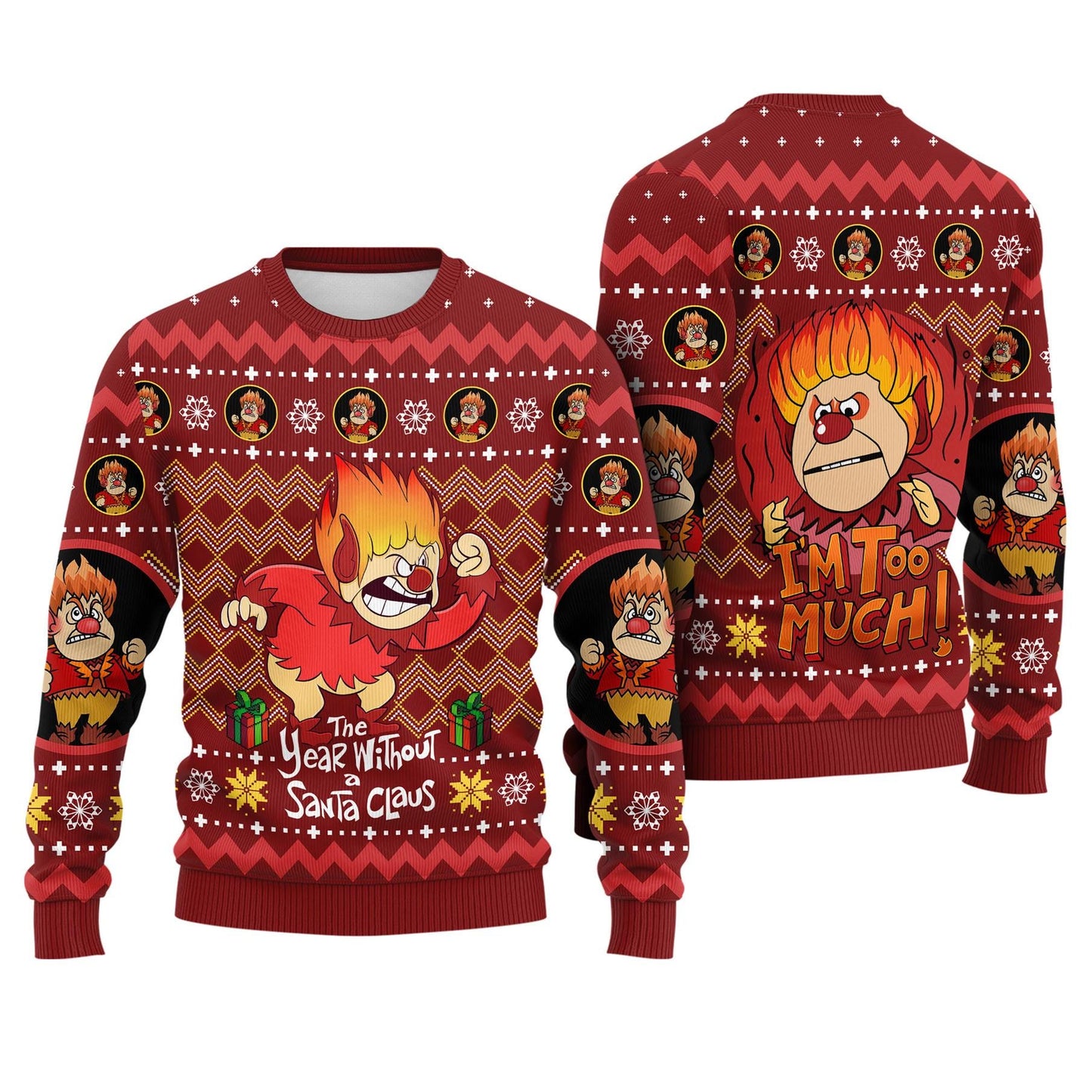 Heat Miser Ugly Christmas Sweater, The Year Without A Santa Claus Christmas Sweatshirt, Holiday Christmas Sweater, Miser Brothers Christmas