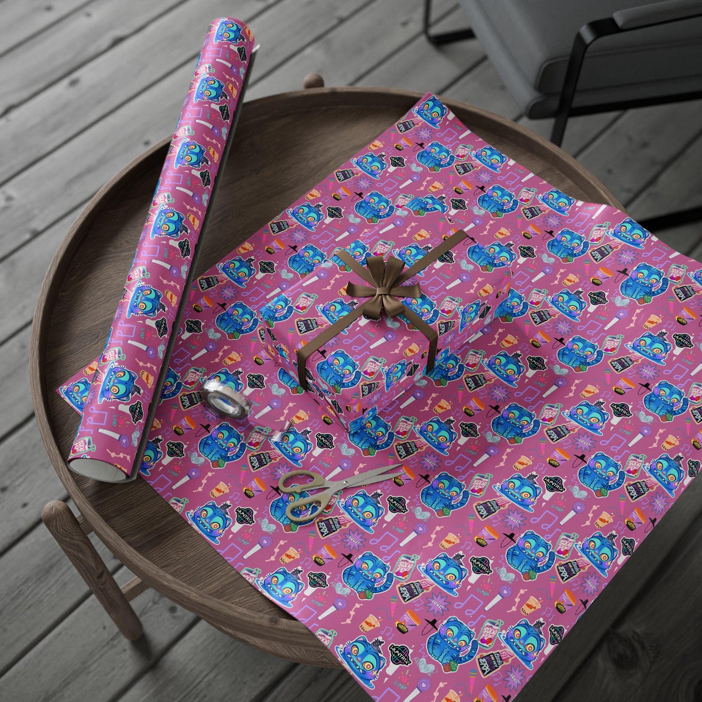 Kpop Demon Hunters | Derpy Tiger | Huntrix | Vibrant Wrapping Paper for Christmas, Fun Gift Wrap, Birthday, Holiday, Unique Present