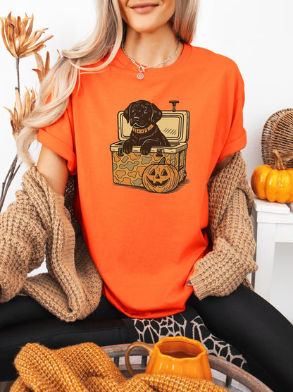 Halloween Black Lab Shirt Fall Labrador Retriever Tshirt Halloween Dog T-Shirt Ghost Dog T Shirt Black Labrador Mom Tee Spooky Lab Mama Gift