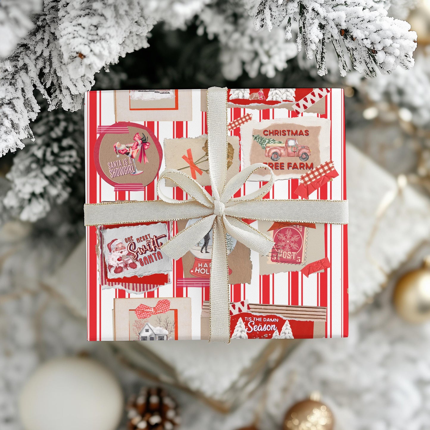 Taylor Inspired Christmas Gift Wrapping Papers - HoliTAY Gift Wrap - TAY Holiday Gift, Tswift Gift Idea, SWIFT SHIPPING